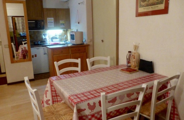 Ground floor, balcony, parking, tv, ski locker, 32m², Valloire