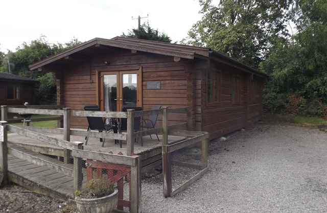 Hand built log cabin at Avonvale Holiday Lodges