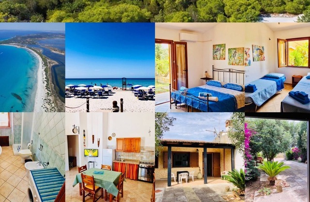 Holiday home 5 minutes from the beach of porto pino & dunes of Is arenas biancas