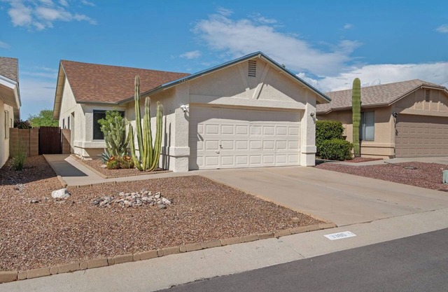 Home in North Tucson. Appealing 2 bed, 2 bath, 2 car garage single family home.