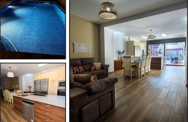 House with central pool, barbecue, wifi, a.a. and 300m from the beach.