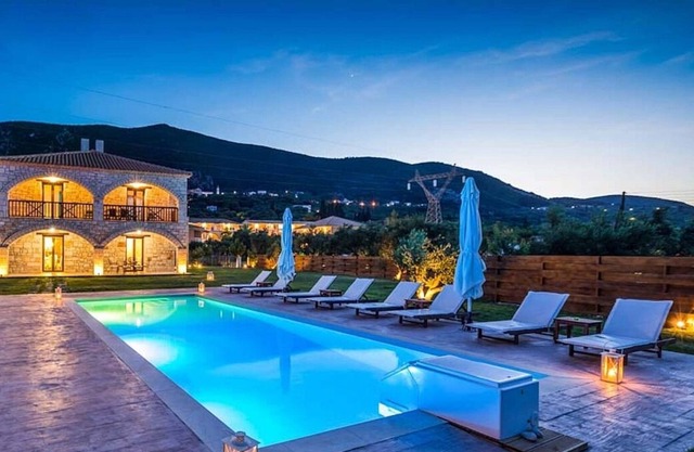 Impressive Stone-Built Villa, A/C and Private Pool just 650 meters from Alykes Beach Resort!