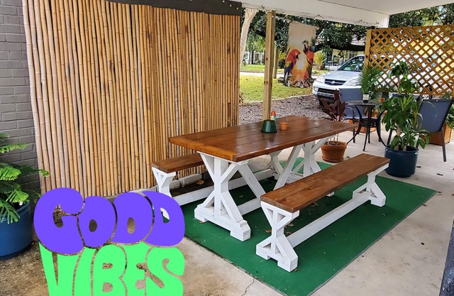Inviting Yard & Patio. Military Discount