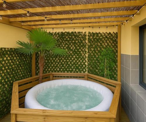 Jacuzzi extérieur privé sans aucun vis-à-vis