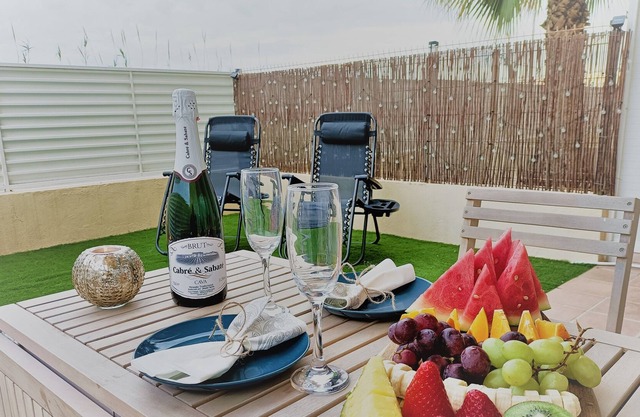 Jewel of the Delta with direct beach access-1st line Sea A/C, wifi, terrace
