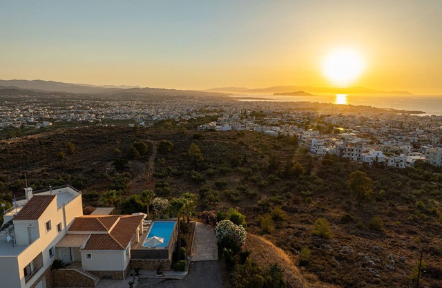 Karmilos Hill Villa - close to the center of Chania with private swimming pool.