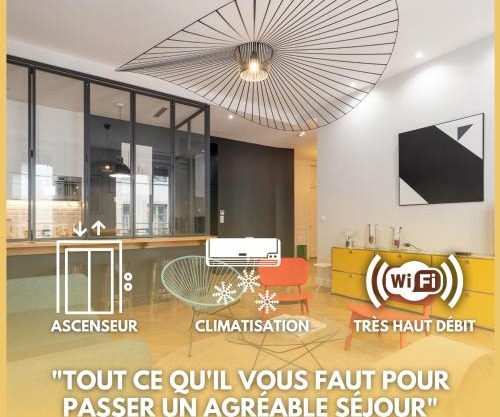 L'Atelier,T3,au pied de l'Opéra, Climatisé, CHECK-IN AUTONOME 24H sur 24H