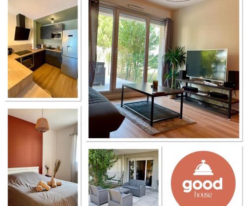 L'Ovalie Appartement T2 CLIMATISÉ et JARDIN