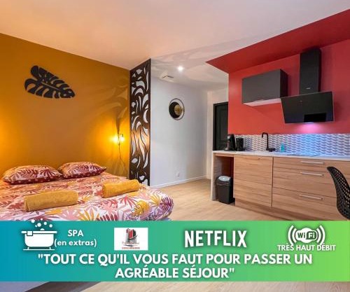 LA FEUILLERAIE N1-Standingappart-Wifi-proche ville