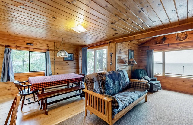Lake front home with privately shared dock for the homes in this complex