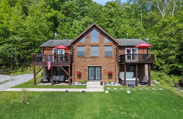 Lake George and mountain views on 52 acres+private pond! Right in Bolton Landing