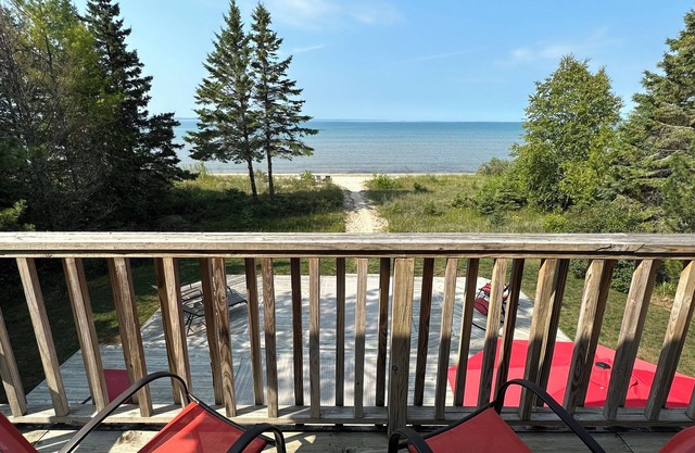 Lake Michigan Beach House with Panoramic Views Near Mackinac Bridge