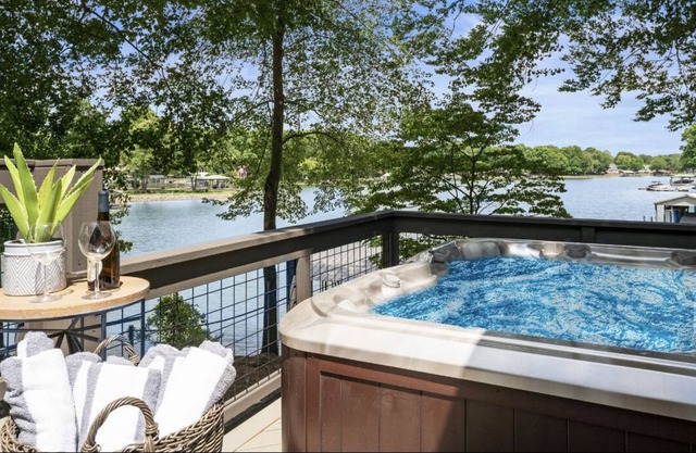 Lake Therapy is a freshly renovated, 5 bdrm 6 bath exquisite lakefront property