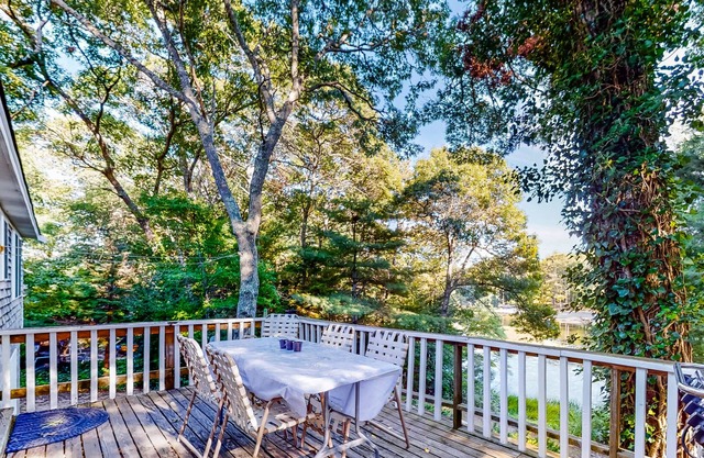 Lakefront home with deck, grill, firepit & washer/dryer