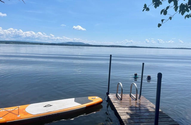 Lakefront retreat with dock and sauna