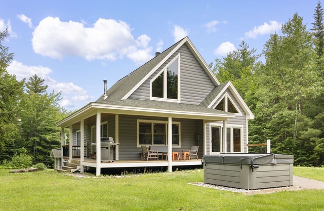 Large chalet, hot tub, fire pit, grill, ping pong. Ski, bike, hike out the door!