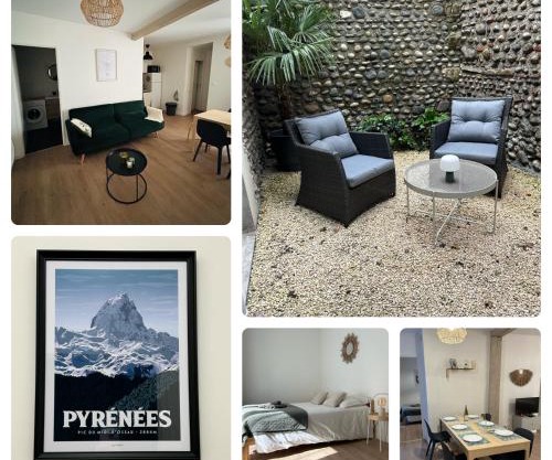 Le patio : Appartement chic 3 chambres au cœur de Pau