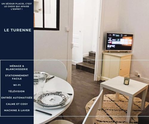 Le Turenne, T2 cozy et calme, wifi, tv, stationnement aisé