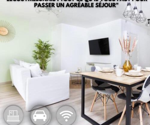 LeCosyMelunais : Parking gratuit + Balcon aménagé