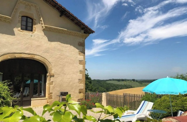 Lodging in property with swimming pool