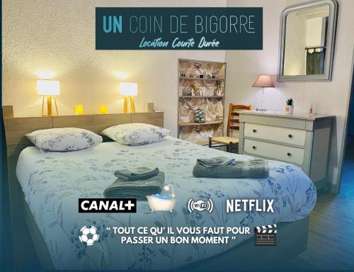 Logements Un Coin de Bigorre - T2 de campagne - Canal plus & Netflix - Wifi fibre - Centre village