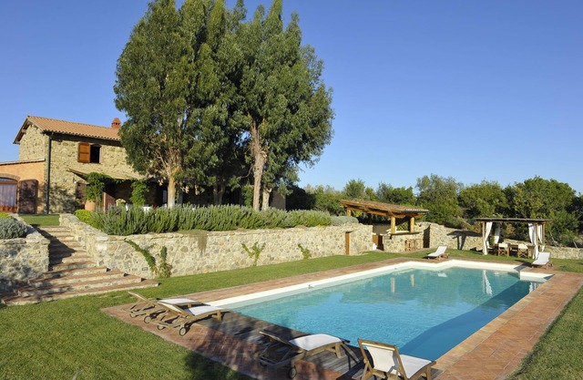 Luxury stone house, large private pool and stunning seaview, 3 golf courses nearby