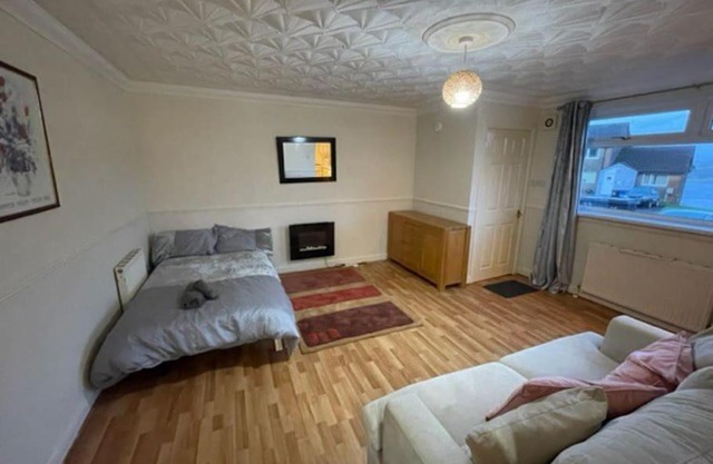 Main door Flat with sea views.
