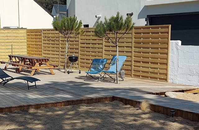 Maison Bord DE MER Avec Jardin de Sable Clos