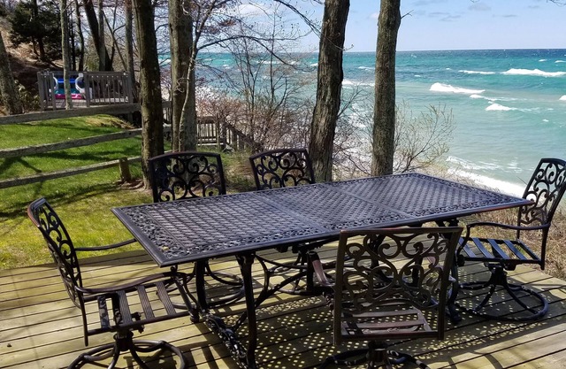 Make Memories this summer, suite, firepit, deck on Lake Michigan