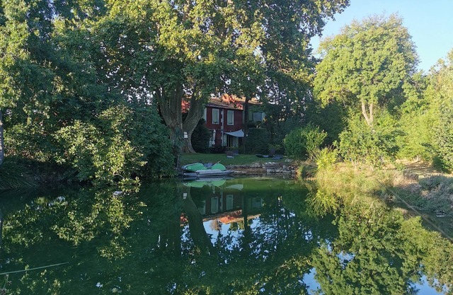 Mas on large wooded plot with natural swimming pond.