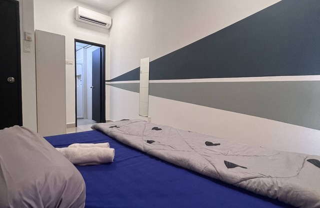 Master bedroom with attached bathroom