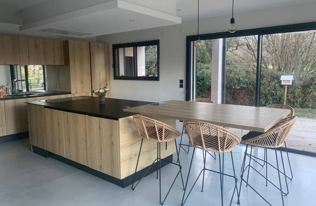 Modern city with swimming pool