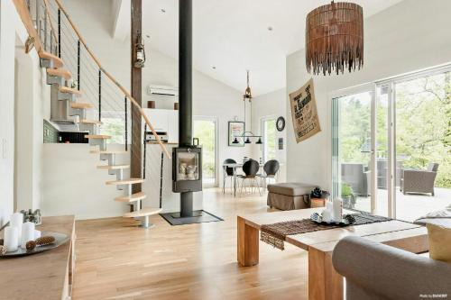 Modern Stone House With Hot Tub In Åsljunga Forest