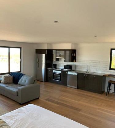Modern studio with fabulous views