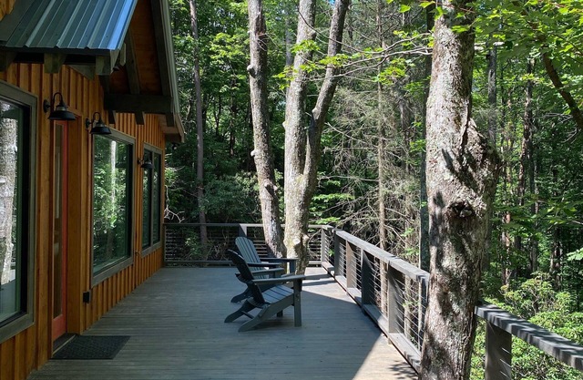Modern Tree House Cabin in the Trees, Aska Adventure Area, 10 mn to Downtown