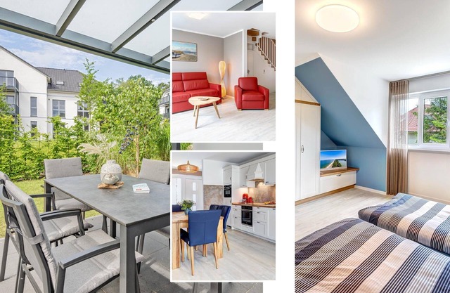 Modern vacation home Am Pier 7a in Loddin with terrace and garden view