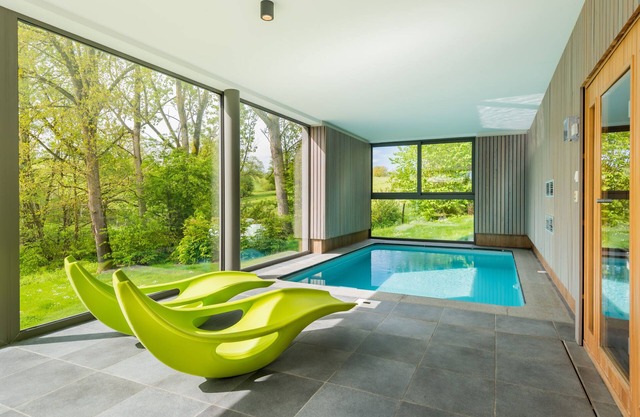 Modern villa with indoor swimming pool