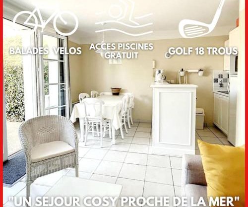 "MOULIN VERT RIVAGE" Maison, 6 personnes, au coeur du golf, village vacances, accès piscines gratuit