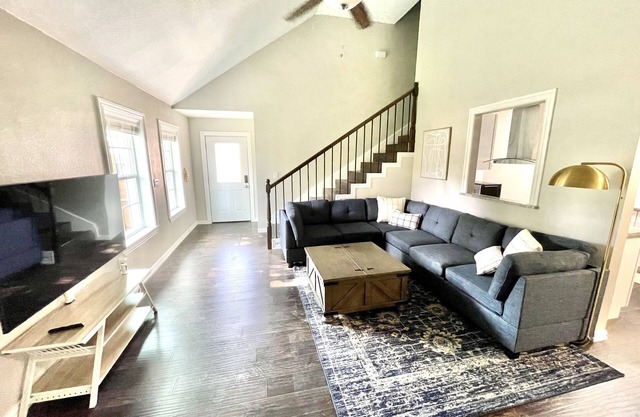 New townhouse with large private yard and 2 car garage!