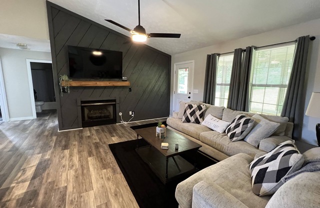 Newly remodeled, handicap accessible overlooking pool , play area