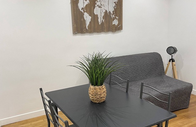 Newly renovated apartment glistening in white, a haven of peace.