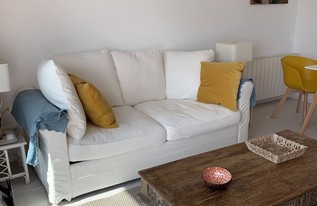 Nice T2 on small garden, sea view