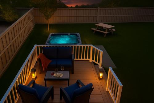 Nordic Retreat near West Edmonton Mall with Hot Tub & Lounges