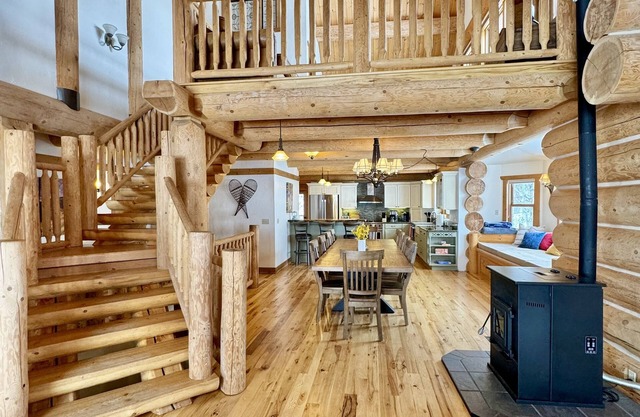 nWelcome to this stunning, Swedish coped log home just outside Clark Colorado.