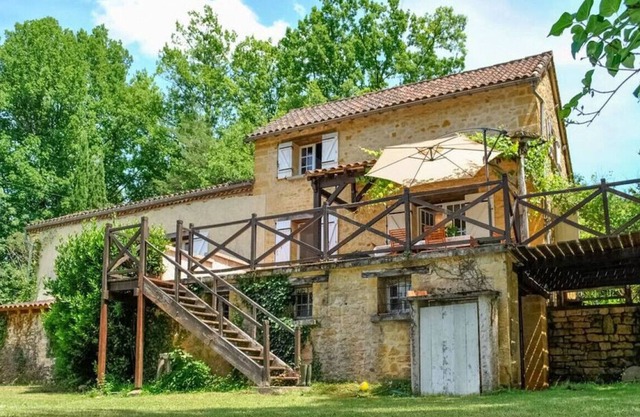 Old farmhouse and orchard with swimming pool