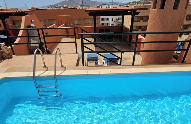 Penthouse, 50m from the beach, with private pool at roof terrace, WIFI