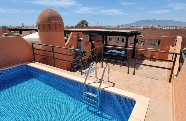 Penthouse, 65m from the beach, with private pool at roof terrace, WIFI