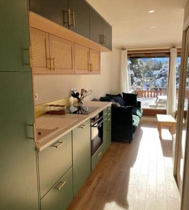 Pieds des pistes, 2 alpes, appartement avec très grande terrasse