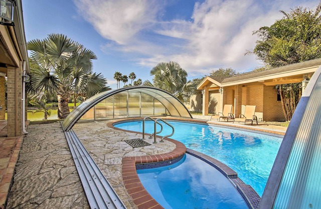Pool & Game Room: Waterfront Harlingen Home