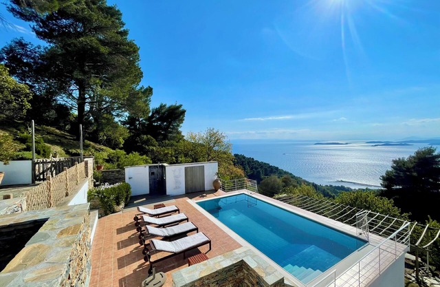 Pool villa close to Glossa village, tavernas and beaches.